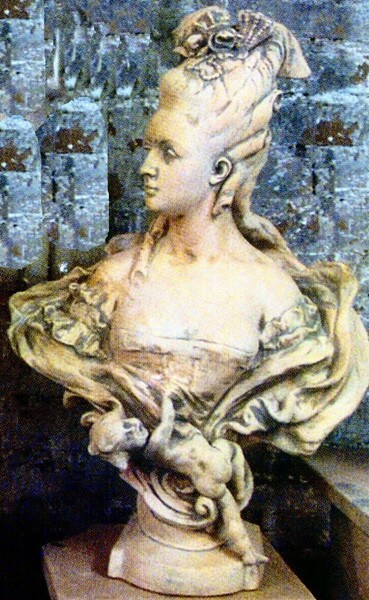 Lady With Child Sculptural Bust French Sculpture